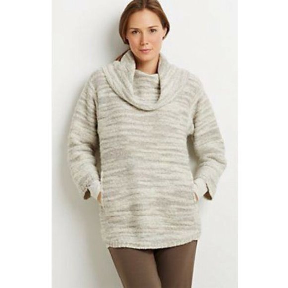 PURE J.JILL Marled Chunky Knit Cowl Sweater sz M - Picture 11 of 11